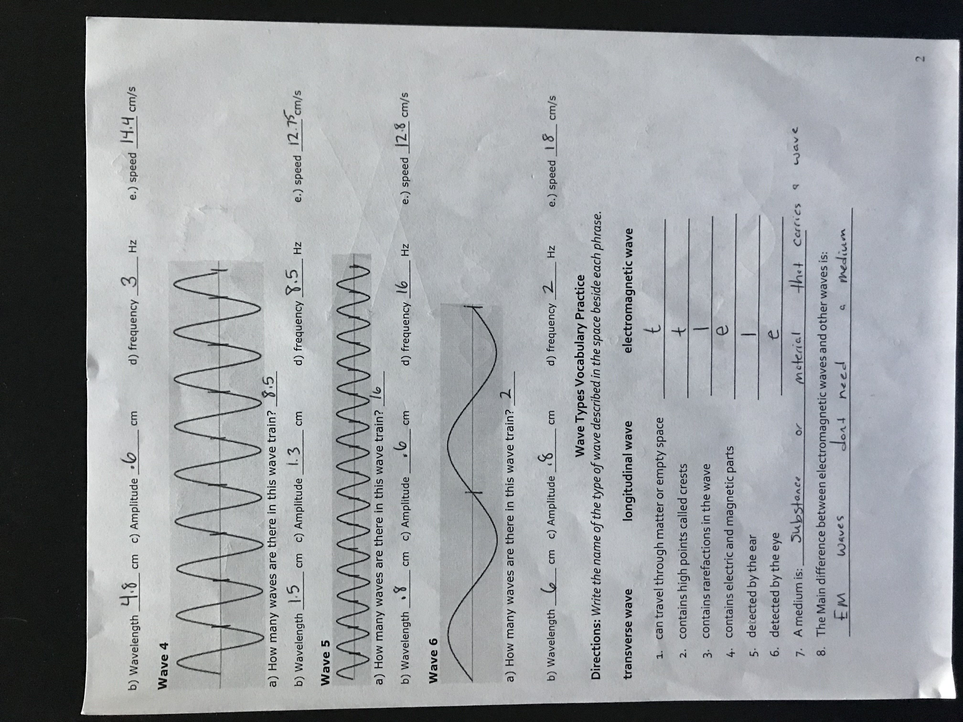 Waves - Physics With Electromagnetic Spectrum Worksheet Answers